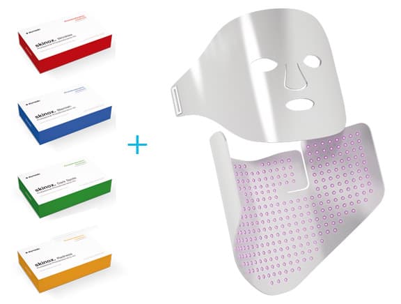 Skinox products combined with the Fotoage HDD mask