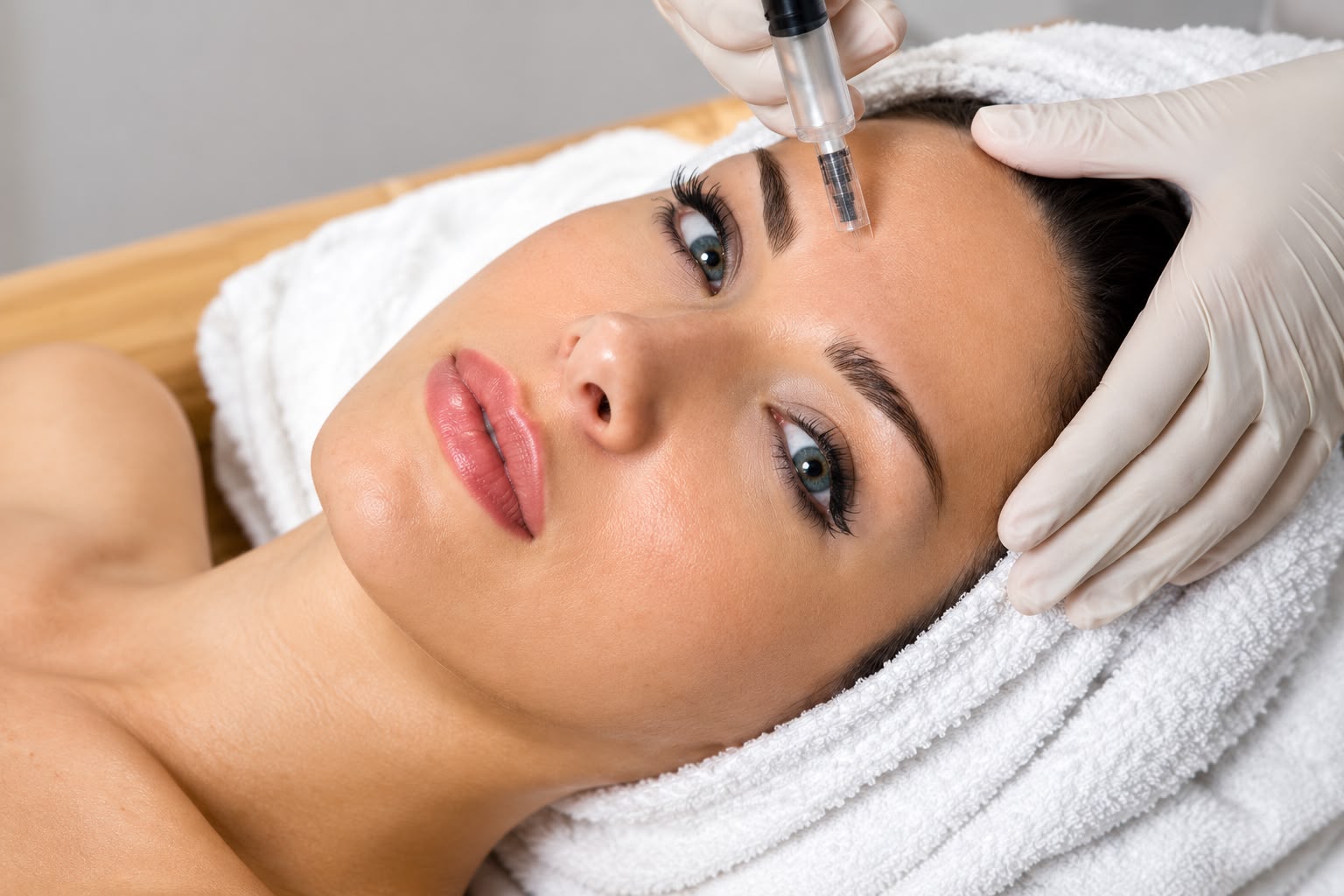 Dr. Sofia administering bespoke anti-wrinkle injections in London Harley Street